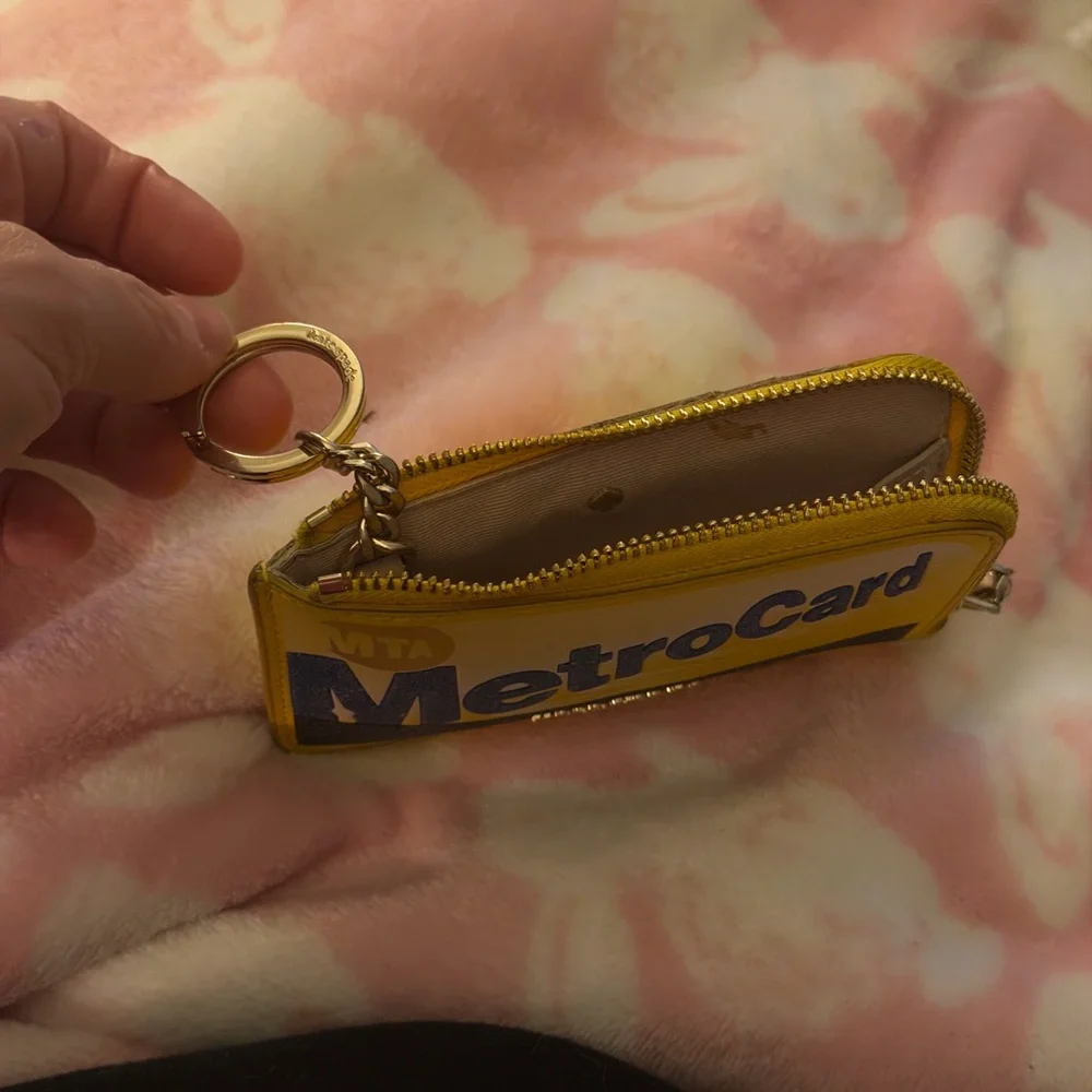 Kate Spade Yellow and Blue MetroCard Pouch - Picture 4 of 12